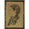 Image 1 : MIXED MEDIA DRAWING WILLARD DOWNES PORTRAIT
