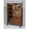 Image 1 : CIRCA 1880 OAK SIDE-BY-SIDE SECRETARY/BOOKCASE