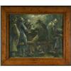 Image 2 : OIL PAINTING BAR SCENE OAK FRAME