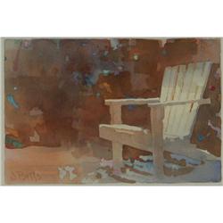 WATERCOLOR JUDI POLIVKA BETTS PORCH CHAIR