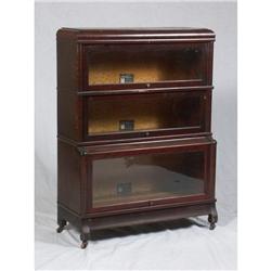 CIRCA 1900 EMPIRE REVIVAL MAHOGANY BOOKCASE