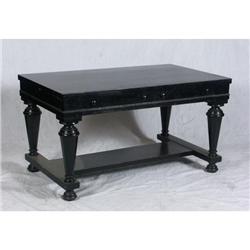 VINTAGE BLACK PAINT LIBRARY TABLE