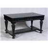 Image 1 : VINTAGE BLACK PAINT LIBRARY TABLE