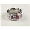 Image 1 : RUBY, DIAMOND & 14K WHITE GOLD LADY'S RING