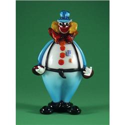 EGG SHAPED LARGE GLASS MURANO CLOWN