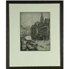 Image 2 : ETCHING LUIGI KASIMIR (?) EUROPEAN CANAL