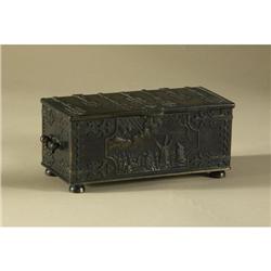 DANISH BRONZE COMMEMORATIVE CASKET