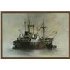 Image 1 : PASTEL PAINTING JOHN KELLY SHIP AT SEA