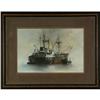 Image 2 : PASTEL PAINTING JOHN KELLY SHIP AT SEA