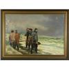Image 2 : OIL PAINTING KAI ANKERBYE FISHERMAN ON SHORE