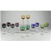 Image 1 : CUT TO CLEAR COLORED GLASS GOBLETS