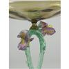Image 2 : VENETIAN STYLE ART GLASS COMPOTE IRIS STEM