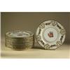 Image 1 : LIMOGES TRESSEMANES PORCELAIN PLATES FLORAL GILT