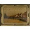 Image 2 : OIL PAINTING MID-CENTURY ITALIAN PORT