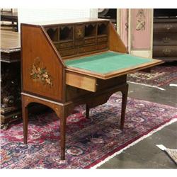 CIRCA 1790 ENGLISH ADAMS STYLE SLANT TOP DESK