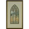 Image 1 : WATERCOLOR MEMORIAL PAINTING DATED 1899