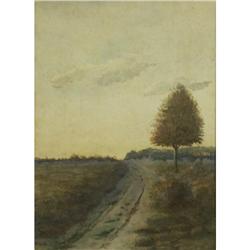 WATERCOLOR COUNTRY ROAD ANTIQUE