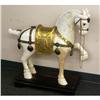 Image 1 : LARGE SCALE BONE TILED HORSE SCULPTURE IVORY-LOOK