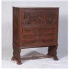 Image 2 : ASIAN CARVED DESK ON STAND AND SIDE CHAIR
