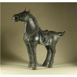 MING STYLE BRONZE HORSE STATUE