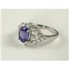 Image 1 : TANZANITE & DIAMOND LADY'S RING IN 18K