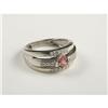 Image 1 : LIGHT ORANGE SAPPHIRE & DIAMOND 14K LADY'S RING