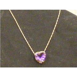 Amethyst heart pendant