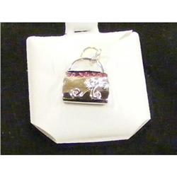 Sapphire and Diamond Purse Pendant