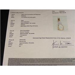 Opal and Pink Tourmaline and Diamond