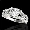 Image 1 : 1.5 ctw Certified Diamond Solitaire Ring 10k White Gold - REF-163H6R