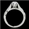 Image 2 : 1.5 ctw Certified Diamond Solitaire Ring 10k White Gold - REF-163H6R