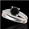 Image 1 : 1.4 ctw Certified VS Black Diamond Solitaire Ring 10k 2Tone Gold - REF-70G9W