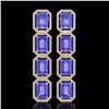 Image 1 : 19.39 ctw Tanzanite & Diamond Micro Pave Halo Earrings 10k Rose Gold - REF-418F5M