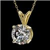 Image 2 : 1.28 ctw Certified Quality Diamond Necklace 10k Yellow Gold - REF-188A2N