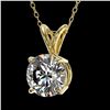 Image 2 : 1.07 ctw Certified Quality Diamond Necklace 10k Yellow Gold - REF-141K3Y