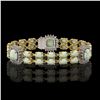 Image 1 : 16.55 ctw Opal & Diamond Bracelet 14K Yellow Gold - REF-286N2F