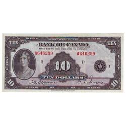 $10.00 note 1935, EF, Charlton # BC-7