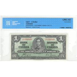 $1.00 note 1937, CCCS UNC-60, BC-21d