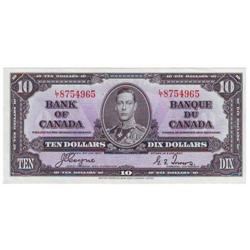 $10.00 note 1937, grade AU, Charlton # BC-24c