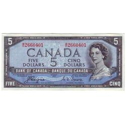$5.00 DF note 1954, UNC-63, Charlton # BC-31a