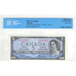 3 Cons. $5.00 DF 1954, CCCS UNC-65, BC-31b