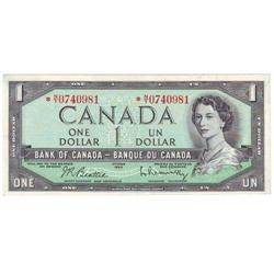 $1.00 repl note 1954, EF/AU, Ch # BC-37bA