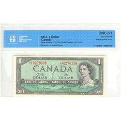 $1.00 repl note 1954, CCCS UNC-60, BC-37dA
