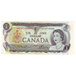 $1.00 Repl note 1973, UNC-60, Ch # BC-46aA