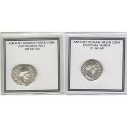 Lot of 2 silver roman coins, please read