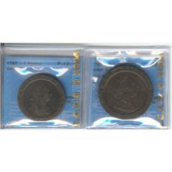 GB pence 1797 F-12 & 2 Pence 1797 VF-20