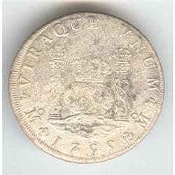 Mexico 8 Reales 1755 MM. From the Tilbury