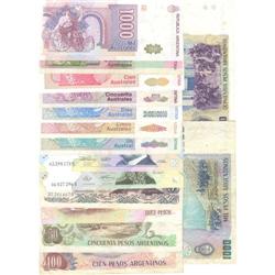 Lot of 15 Argentina notes, look
