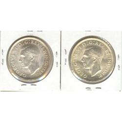 Silver dollar 1937 in MS-62 and 1938 in AU-55