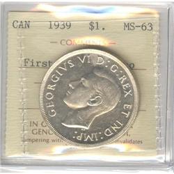 Dollar 1939, ICCS MS-63; First Strike, Cam